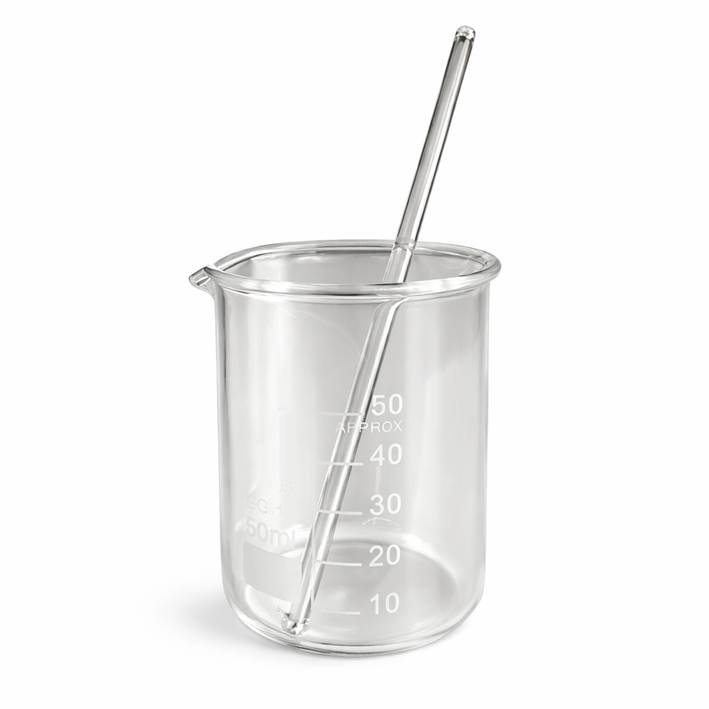 Vaso de precipitados de vidrio con agitador – 50 ml